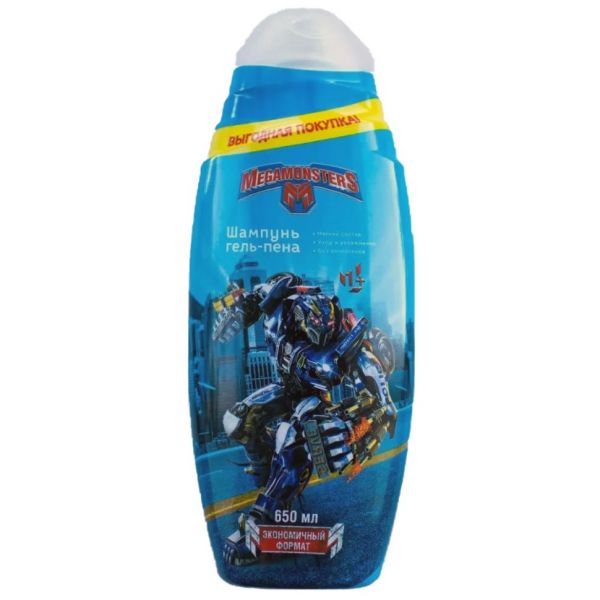 Shampoo gel-foam without allergens for children Megamonsters from 1 year 650 ml